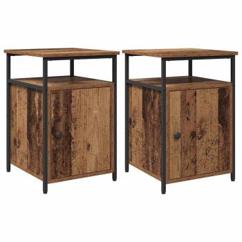 Nachttisch 2 pcs Altholz Holzwerkstoff