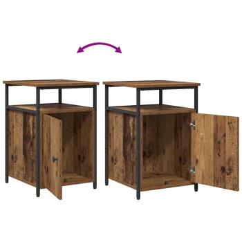 Nachttisch 2 pcs Altholz Holzwerkstoff