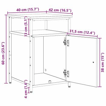 Nachttisch Eiche handwerklich Holzwerkstoff