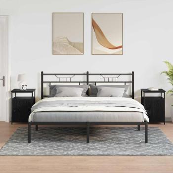 Nachttisch 2 pcs Schwarze Eiche Holzwerkstoff