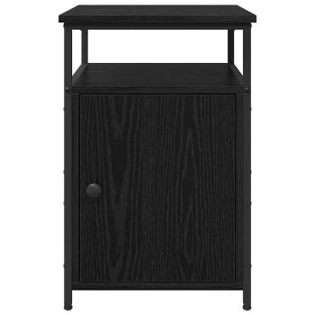 Nachttisch 2 pcs Schwarze Eiche Holzwerkstoff