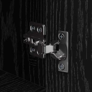 Nachttisch 2 pcs Schwarze Eiche Holzwerkstoff