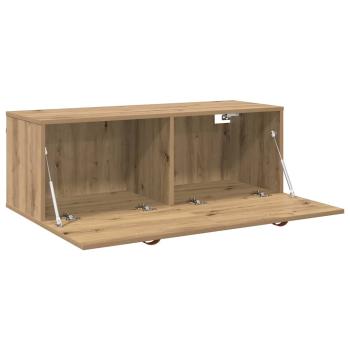 Wandschrank Eiche handwerklich 100 x 36.5 x 35 cm Holzwerkstoff