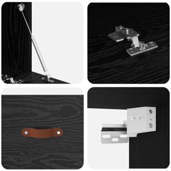 Wandschrank Schwarze Eiche 100 x 36.5 x 35 cm Holzwerkstoff