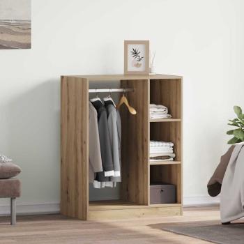 ARDEBO.de - Kleiderschrank mit Regal Eiche handwerklich 77 x 48 x 102 cm