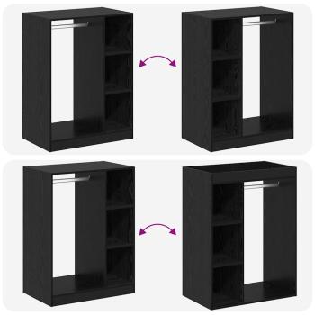 Kleiderschrank Schwarze Eiche 77 x 48 x 102 cm Holzwerkstoff