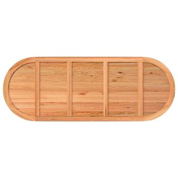 Tischplatte Hellbraun 320x120x4 cm Massivholz Eiche Oval