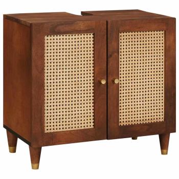 Badezimmermöbel mit Tür 3 pcs 38 x 33 x 160 cm Massives Mango-Holz