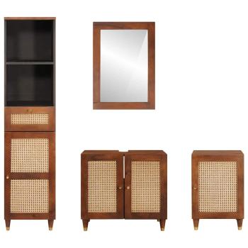 Badezimmermöbel mit Schubladen Wandmontiert 4 pcs 38 x 33 x 160 cm