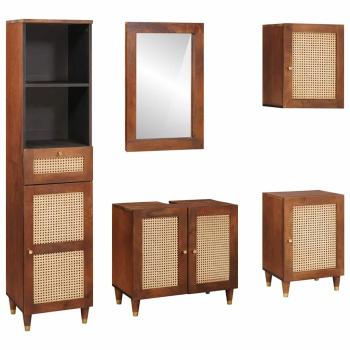 ARDEBO.de - Badezimmermöbel mit Schubladen Wandmontiert 5 pcs 38 x 33 x 160 cm