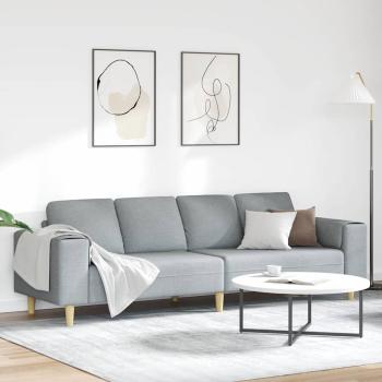 ARDEBO.de - Sofa Set Hellgrau Stoff