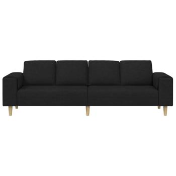 Sofa Set Schwarz Stoff