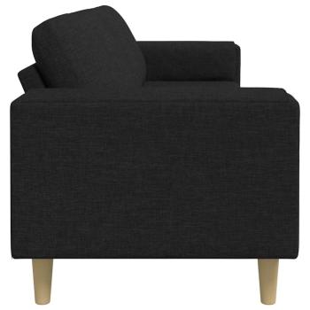 Sofa Set Schwarz Stoff