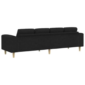 Sofa Set Schwarz Stoff