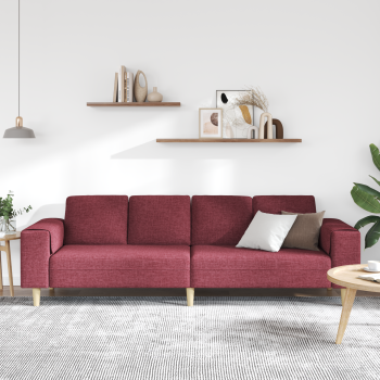 Sofa Set Weinrot Stoff