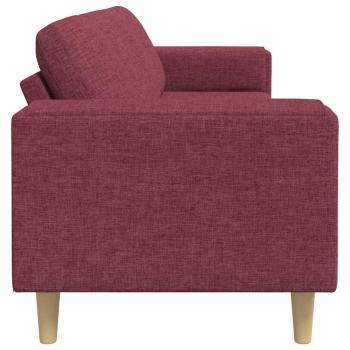 Sofa Set Weinrot Stoff