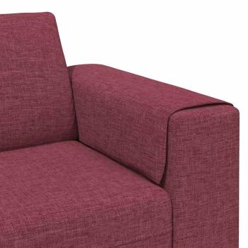 Sofa Set Weinrot Stoff