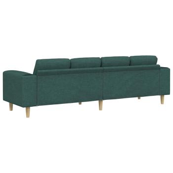 Sofa Set Dunkelgrün Stoff