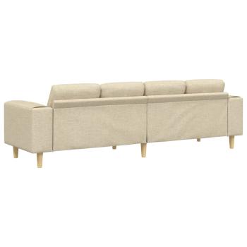 Sofa Set Creme Stoff