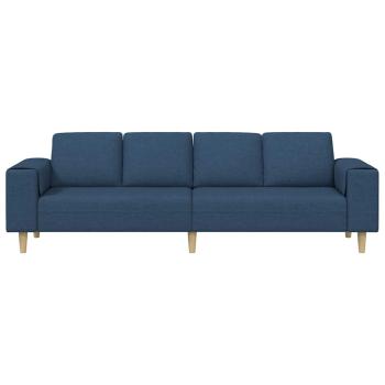 Sofa Set Blau Stoff