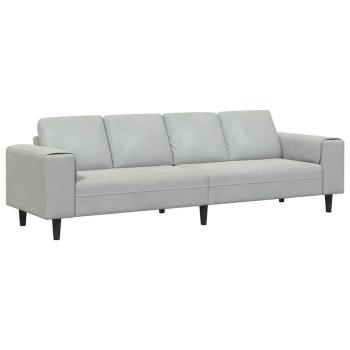 Sofa Set Hellgrau Samt