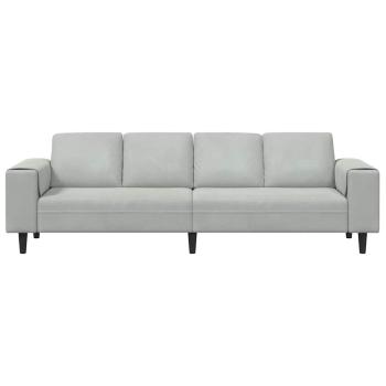 Sofa Set Hellgrau Samt