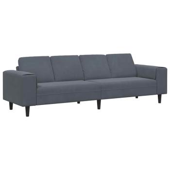 Sofa Set Dunkelgrau Samt