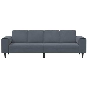 Sofa Set Dunkelgrau Samt