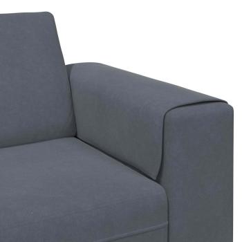 Sofa Set Dunkelgrau Samt