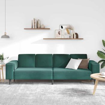 Sofa Set Dunkelgrün Samt