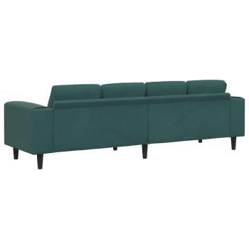 Sofa Set Dunkelgrün Samt