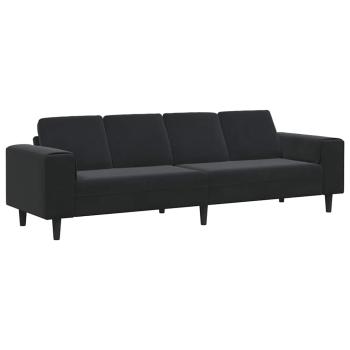 Sofa Set Schwarz Samt