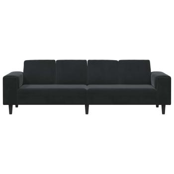 Sofa Set Schwarz Samt