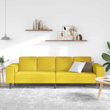 Sofa Set Gelb Samt