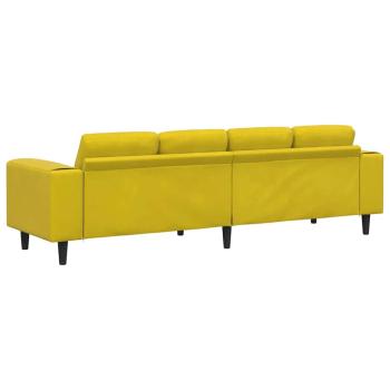 Sofa Set Gelb Samt