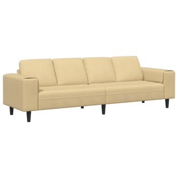 Stoffsofa mit Kissen Grau Grün 208 cm Cordstoff