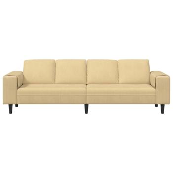 Stoffsofa mit Kissen Grau Grün 208 cm Cordstoff