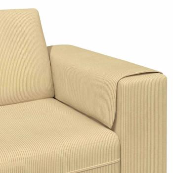 Stoffsofa mit Kissen Grau Grün 208 cm Cordstoff