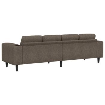 Sofa Set Dunkelgrau Faux Wildleder
