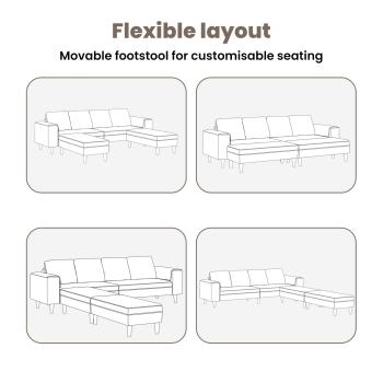 Sofa Set 3 pcs Weinrot Stoff