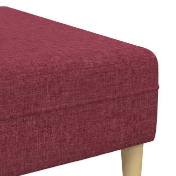 Sofa Set 3 pcs Weinrot Stoff
