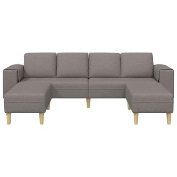 Sofa Set 3 pcs Taupe Stoff