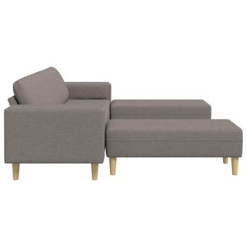 Sofa Set 3 pcs Taupe Stoff