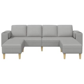 Sofa Set 3 pcs Wolken-Grau Stoff