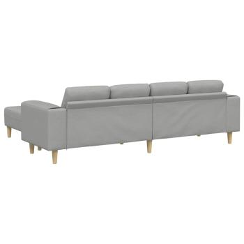 Sofa Set 3 pcs Wolken-Grau Stoff