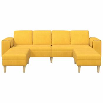 Stoffsofa Helles Gelb Cordstoff