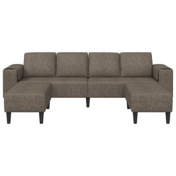 Sofa Set 3 pcs Dunkelgrau Faux Wildleder