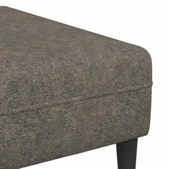 Sofa Set 3 pcs Dunkelgrau Faux Wildleder