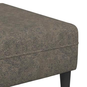 Sofa Set 3 pcs Dunkelgrau Faux Wildleder