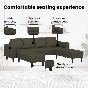 Sofa Set 3 pcs Armeegrün Faux Wildleder